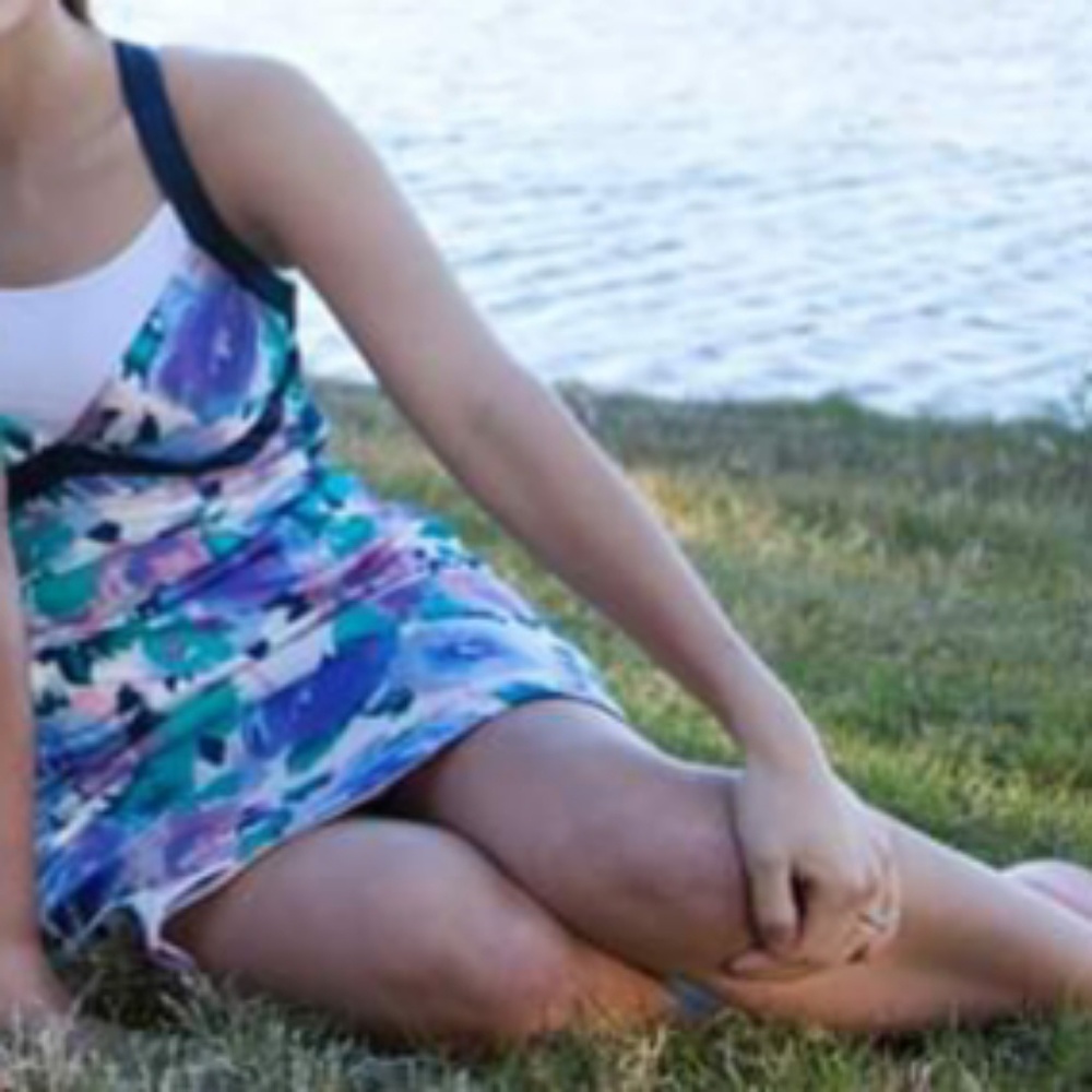 Floral low cut silk mini dress